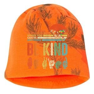 Be Kind Autism Awareness Asl Mom Teacher Kindness Great Gift Kati - Camo Knit Beanie