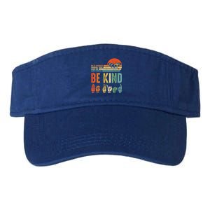 Be Kind Autism Awareness Asl Mom Teacher Kindness Great Gift Valucap Bio-Washed Visor