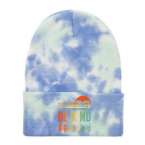 Be Kind Autism Awareness Asl Mom Teacher Kindness Great Gift Tie Dye 12in Knit Beanie