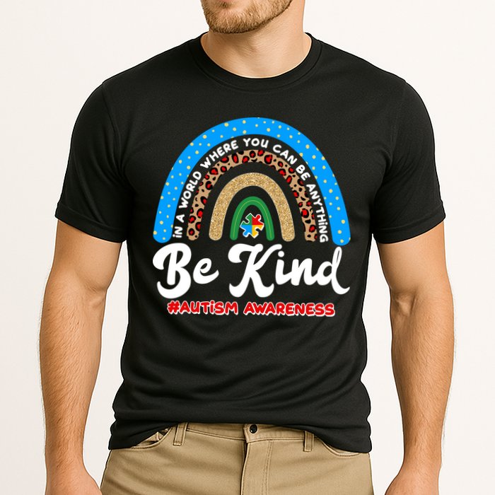 Be Kind Autism Awareness Pattern Rainbow Performance Shirt