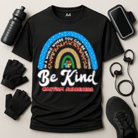 Be Kind Autism Awareness Pattern Rainbow Performance Shirt