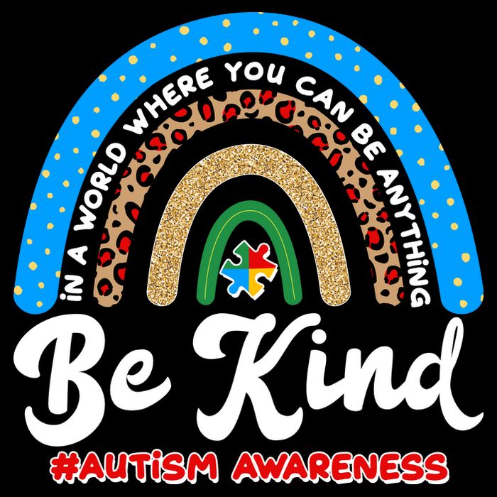 Be Kind Autism Awareness Pattern Rainbow Sustainable Bucket Hat