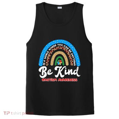 Be Kind Autism Awareness Pattern Rainbow PosiCharge Competitor Tank