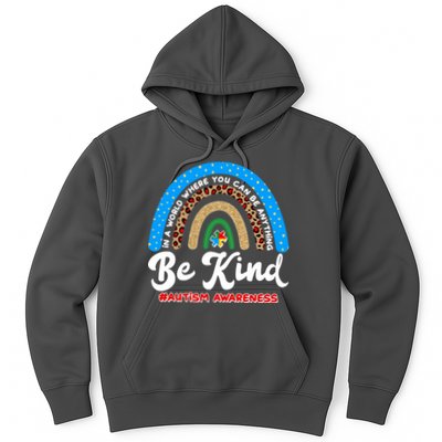 Be Kind Autism Awareness Pattern Rainbow Hoodie