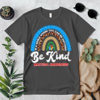 Be Kind Autism Awareness Pattern Rainbow Premium T-Shirt
