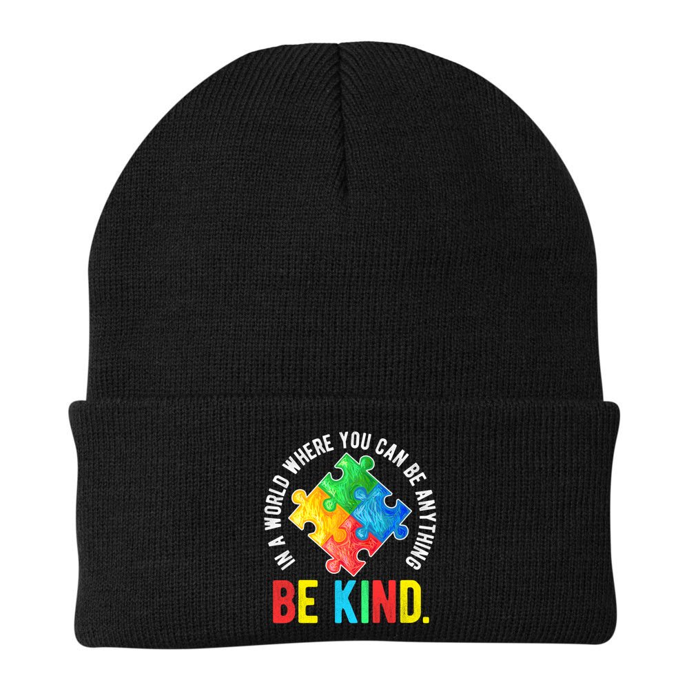 Be Kind Autism Awareness Cute Gift Beanie