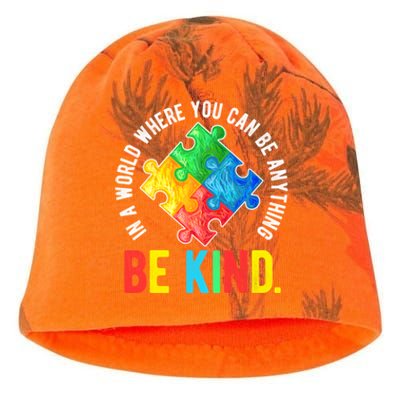 Be Kind Autism Awareness Cute Gift Kati - Camo Knit Beanie