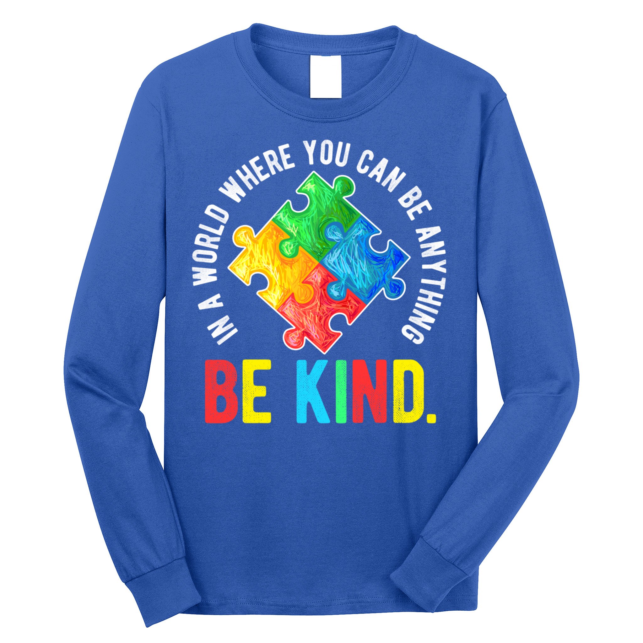 Be Kind Autism Awareness Cute Gift Long Sleeve Shirt