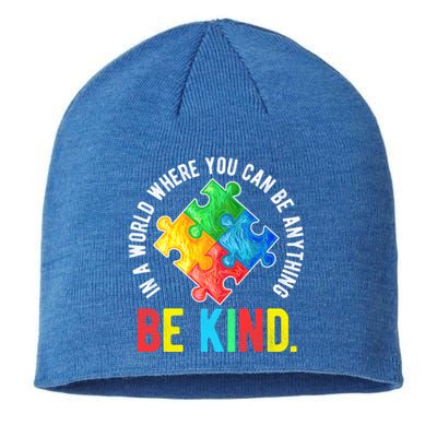 Be Kind Autism Awareness Cute Gift Sustainable Beanie