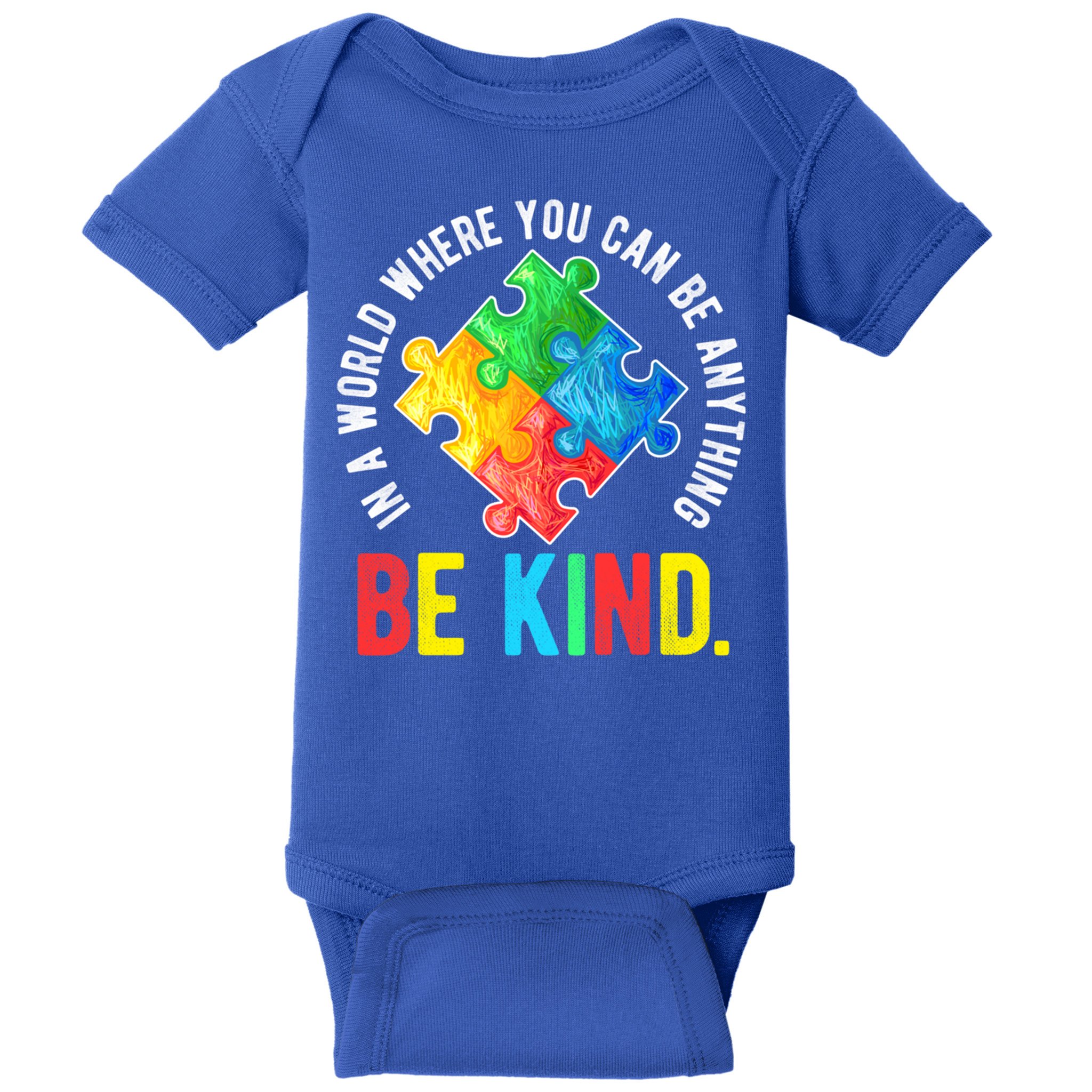 Be Kind Autism Awareness Cute Gift Baby Bodysuit
