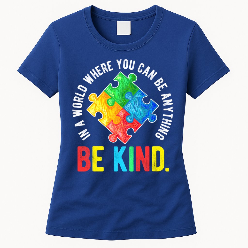 Be Kind Autism Awareness Cute Gift Womens T-Shirt