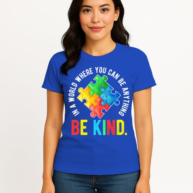 Be Kind Autism Awareness Cute Gift Womens T-Shirt