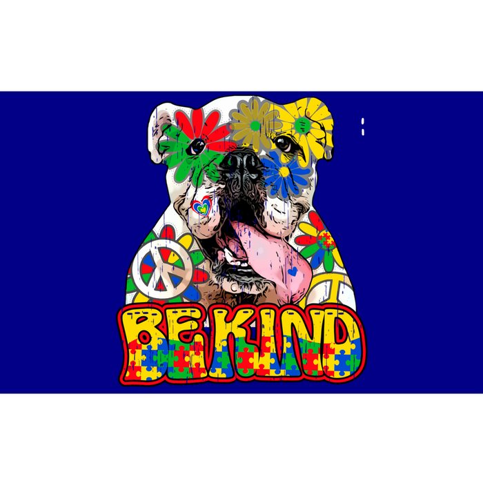 Be Kind Autism Awareness Mom Bulldog Love Acceptance Meaningful Gift Bumper Sticker