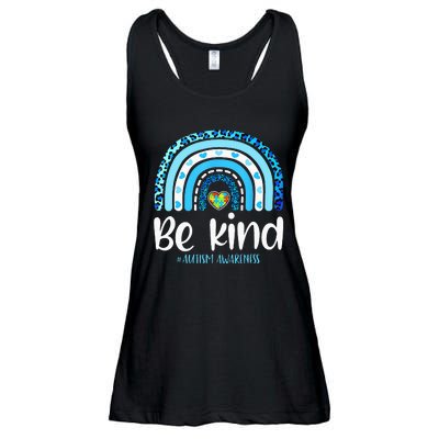 Be Kind Autism Awareness  Leopard Rainbow Ladies Essential Flowy Tank