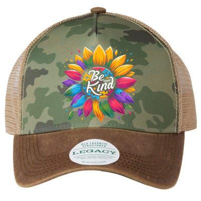 Be Kind Autism Awareness Gift Sunflower Meaningful Gift Legacy Tie Dye Trucker Hat