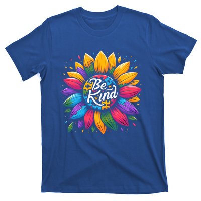 Be Kind Autism Awareness Gift Sunflower Meaningful Gift T-Shirt