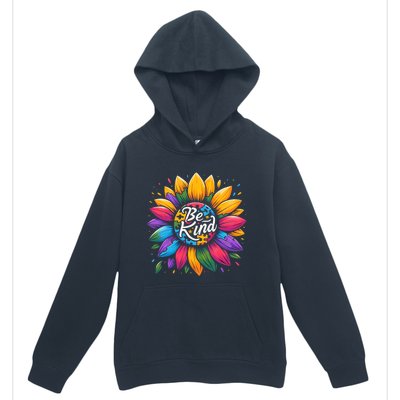 Be Kind Autism Awareness Gift Sunflower Meaningful Gift Urban Pullover Hoodie