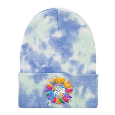 Be Kind Autism Awareness Gift Sunflower Meaningful Gift Tie Dye 12in Knit Beanie