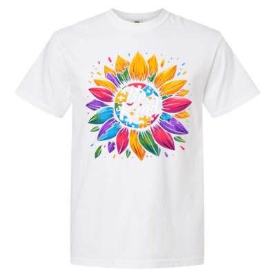 Be Kind Autism Awareness Gift Sunflower Meaningful Gift Garment-Dyed Heavyweight T-Shirt