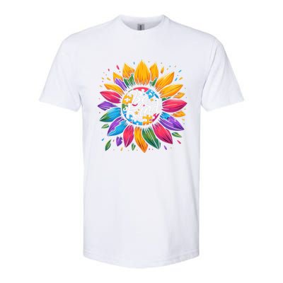 Be Kind Autism Awareness Gift Sunflower Meaningful Gift Softstyle CVC T-Shirt