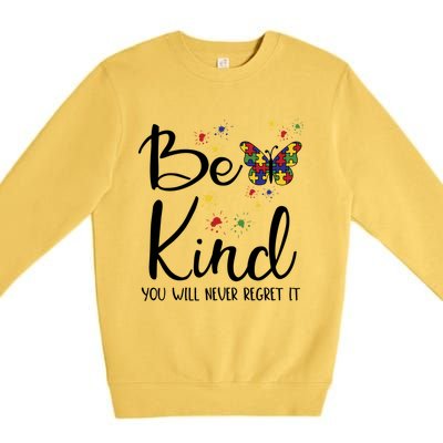 Be Kind Autism Teacher Inclusion Diversity Choose Kindness Gift Premium Crewneck Sweatshirt