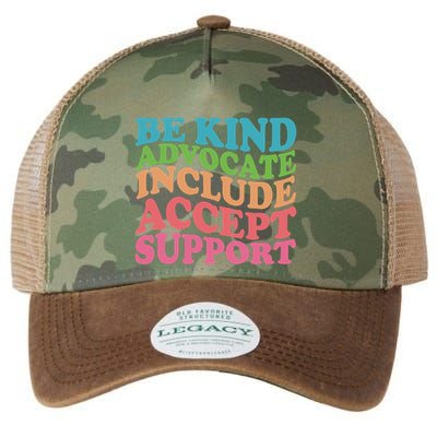 Be Kind Advocate Include Accept Support Autism Awareness Legacy Tie Dye Trucker Hat