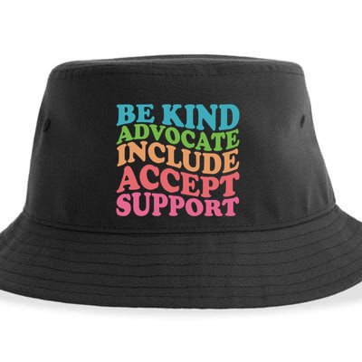 Be Kind Advocate Include Accept Support Autism Awareness Sustainable Bucket Hat