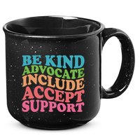 Be Kind Advocate Include Accept Support Autism Awareness 15oz Campfire Ceramic Mug