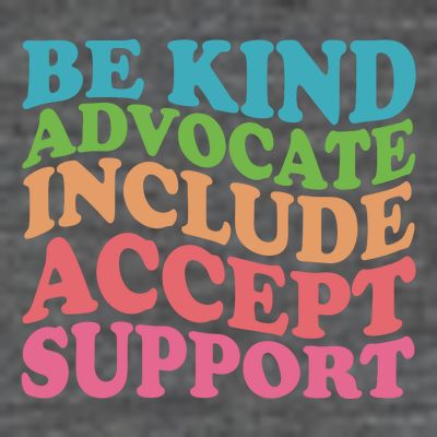 Be Kind Advocate Include Accept Support Autism Awareness T-Shirt