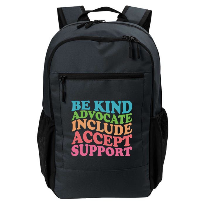 Be Kind Advocate Include Accept Support Autism Awareness Backpack