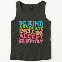 Be Kind Advocate Include Accept Support Autism Awareness Tank Top
