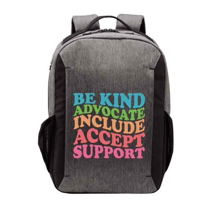 Be Kind Advocate Include Accept Support Autism Awareness Vector Backpack