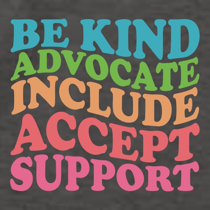 Be Kind Advocate Include Accept Support Autism Awareness Vector Backpack