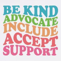 Be Kind Advocate Include Accept Support Autism Awareness Garment-Dyed Sweatshirt