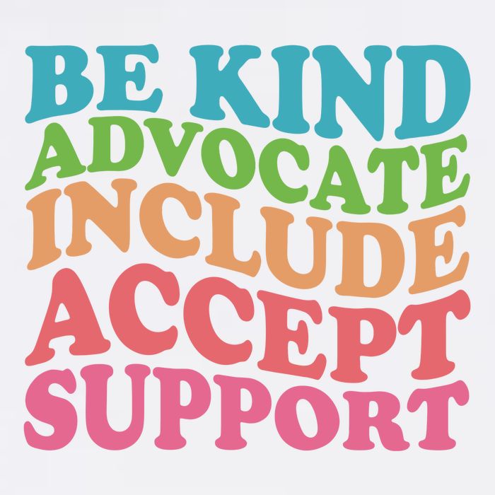 Be Kind Advocate Include Accept Support Autism Awareness Garment-Dyed Sweatshirt