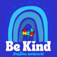 Be Kind Autism Awareness Rainbow Puzzle Heart Family Support Gift 16 in Basic Backpack