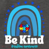 Be Kind Autism Awareness Rainbow Puzzle Heart Family Support Gift Vector Backpack