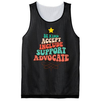 Be Kind Accept Include Support Christmas Special Education Mesh Reversible Basketball Jersey Tank