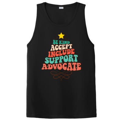 Be Kind Accept Include Support Christmas Special Education PosiCharge Competitor Tank