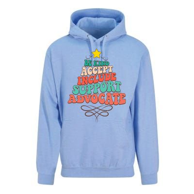 Be Kind Accept Include Support Christmas Special Education Unisex Surf Hoodie