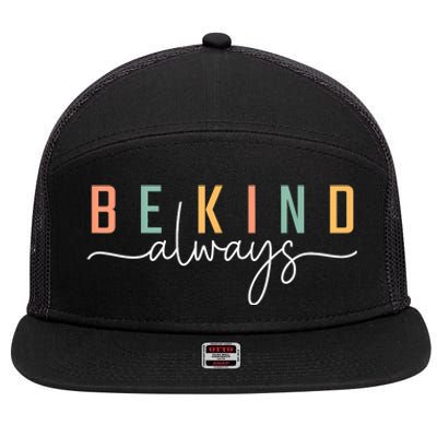 Be Kind Always Women Letter Print Inspirational 7 Panel Mesh Trucker Snapback Hat