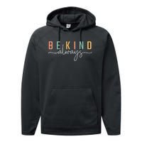 Be Kind Always Women Letter Print Inspirational Performance Fleece Hoodie