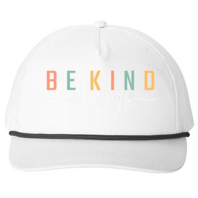 Be Kind Always Women Letter Print Inspirational Snapback Five-Panel Rope Hat