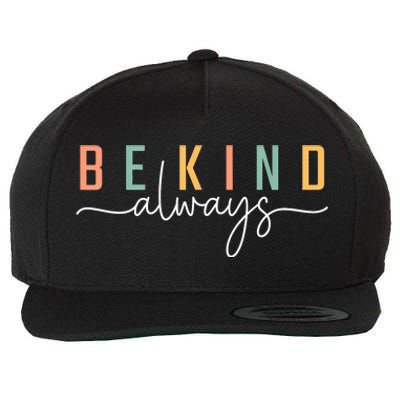 Be Kind Always Women Letter Print Inspirational Wool Snapback Cap