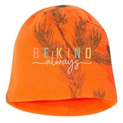 Be Kind Always Women Letter Print Inspirational Kati - Camo Knit Beanie