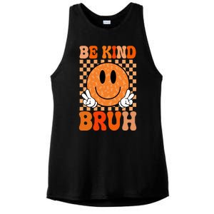 Be Kind Bruh Anti Bullying Smile Face Ladies PosiCharge Tri-Blend Wicking Tank