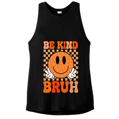 Be Kind Bruh Anti Bullying Smile Face Ladies PosiCharge Tri-Blend Wicking Tank