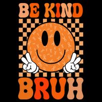 Be Kind Bruh Anti Bullying Smile Face Zip Tote Bag