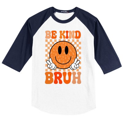 Be Kind Bruh Anti Bullying Smile Face Baseball Sleeve Shirt