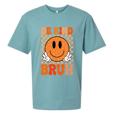 Be Kind Bruh Anti Bullying Smile Face Sueded Cloud Jersey T-Shirt